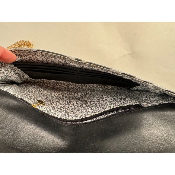 A Touch of Style Zebra Pattern Clutch with Gem Closure and Removable Chain Strap - Picture 11 of 16